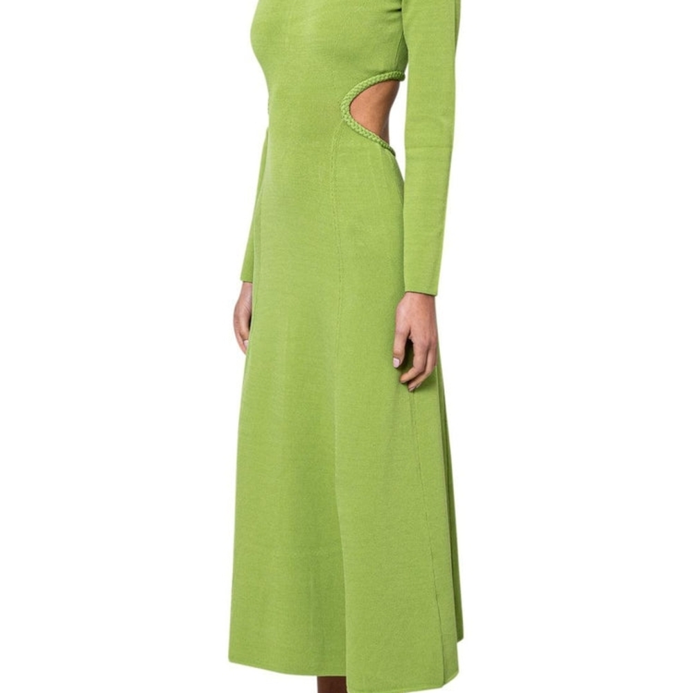 Elegant Green Cutout Dress